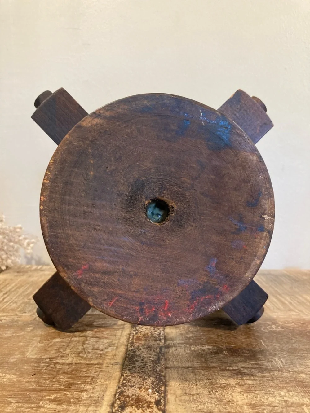 Spanish Revival Gothic Wood Candelabra 5 Candle 13” Rustic Decor - Picture 7 of 16